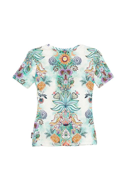 T-shirt donna con stampa floreale JUST CAVALLI | 80PAHE02CJ112R86